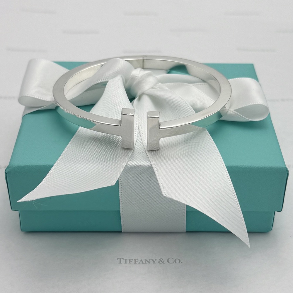 € 2500 Tiffany & Co. T Square Bracelet Extra Large 7.5” Sterling Silver 925 Gift